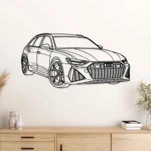 Audi Rs6 Metal Wall Art, Performance Car Silhouette, Garage Decor Sign, Luxury Car Enthusiast Gift