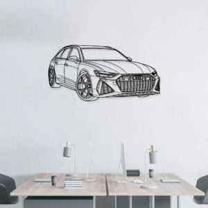 Audi Rs6 Metal Wall Art, Performance Car Silhouette, Garage Decor Sign, Luxury Car Enthusiast Gift