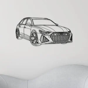 Audi Rs6 Metal Wall Art, Performance Car Silhouette, Garage Decor Sign, Luxury Car Enthusiast Gift