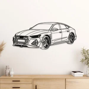Audi RS7 Mansory Metal Art, Aggressive Sportback Design, Premium Garage Decor, Car Enthusiast Gift