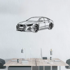 Audi RS7 Mansory Metal Art, Aggressive Sportback Design, Premium Garage Decor, Car Enthusiast Gift