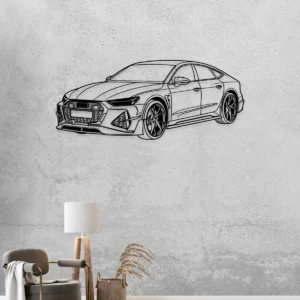 Audi RS7 Mansory Metal Art, Aggressive Sportback Design, Premium Garage Decor, Car Enthusiast Gift