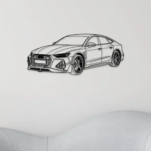 Audi RS7 Mansory Metal Art, Aggressive Sportback Design, Premium Garage Decor, Car Enthusiast Gift