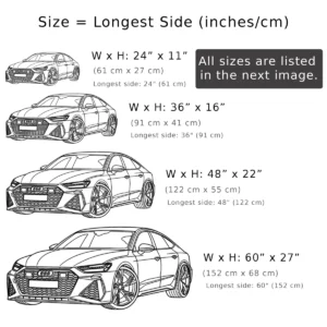 Audi RS7 Metal Wall Art, Dynamic Sedan Silhouette, Luxury Car Decor, Automotive Fan Gift