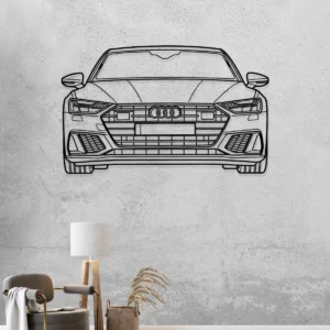 Audi RS7 Sportback Metal Art, Performance Sedan Silhouette, Modern Garage Decor, Luxury Auto Gift