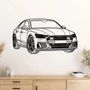 Audi RS7 Sportback Metal Art, Sleek Performance Outline, Modern Garage Decor, Car Enthusiast Gift