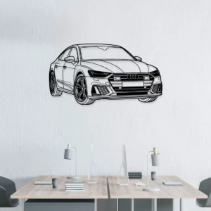 Audi RS7 Sportback Metal Art, Sleek Performance Outline, Modern Garage Decor, Car Enthusiast Gift