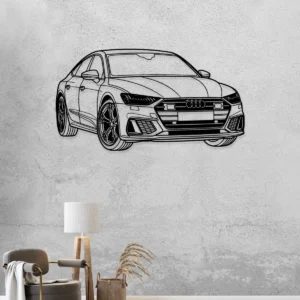 Audi RS7 Sportback Metal Art, Sleek Performance Outline, Modern Garage Decor, Car Enthusiast Gift