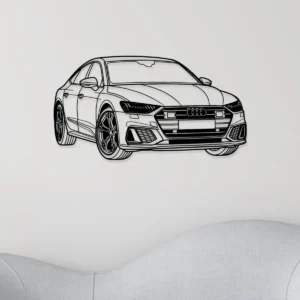 Audi RS7 Sportback Metal Art, Sleek Performance Outline, Modern Garage Decor, Car Enthusiast Gift