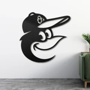 Baltimore Orioles Logo Metal Wall Art, Iconic MLB Team Decor, Optional LED Game Room Sign, Baseball Fan Gift