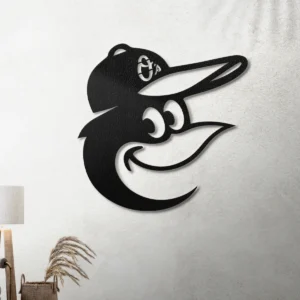 Baltimore Orioles Logo Metal Wall Art, Iconic MLB Team Decor, Optional LED Game Room Sign, Baseball Fan Gift