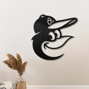 Baltimore Orioles Logo Metal Wall Art, Iconic MLB Team Decor, Optional LED Game Room Sign, Baseball Fan Gift