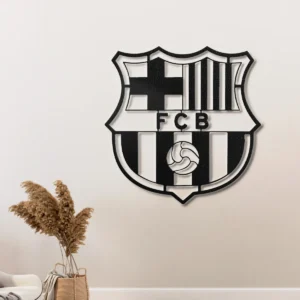 Barcelona FC Metal Wall Sign, Legendary Soccer Art, LED Game Day Decor, Football Fan Present