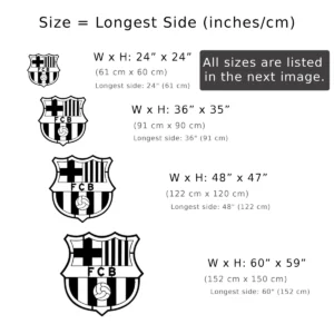 Barcelona FC Metal Wall Sign, Legendary Soccer Art, LED Game Day Decor, Football Fan Present