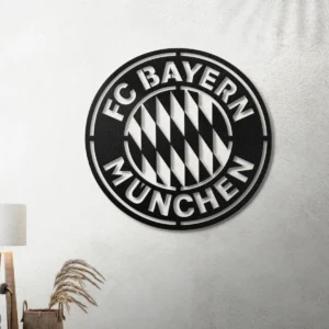 Bayern München Metal Logo Art, Legendary Football Club Decor, LED Game Room Sign, Soccer Fan Gift