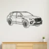 Bentley Bentayga metal wall art for luxury decor