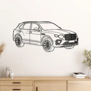 Bentley Bentayga Metal Wall Art, Luxury SUV Outline, Premium Garage Decor, Car Enthusiast Gift