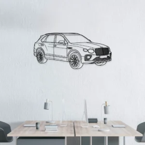 Bentley Bentayga Metal Wall Art, Luxury SUV Outline, Premium Garage Decor, Car Enthusiast Gift