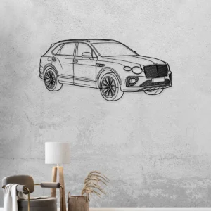 Bentley Bentayga Metal Wall Art, Luxury SUV Outline, Premium Garage Decor, Car Enthusiast Gift