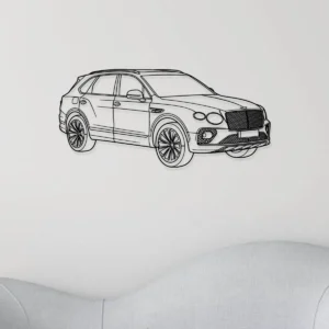 Bentley Bentayga Metal Wall Art, Luxury SUV Outline, Premium Garage Decor, Car Enthusiast Gift