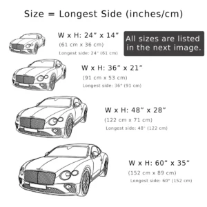 Bentley Continental GT Metal Wall Art, Premium Coupe Outline, Sophisticated Garage Sign, Luxury Car Owner Gift