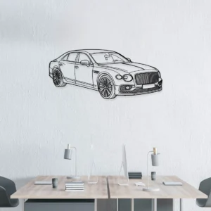 Bentley Flying Spur Metal Art, Luxury Sedan Silhouette, Executive Office Decor, Automotive Fan Gift