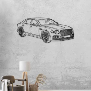 Bentley Flying Spur Metal Art, Luxury Sedan Silhouette, Executive Office Decor, Automotive Fan Gift