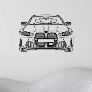 BMW M3 Front Metal Art, Iconic Sports Sedan Profile, Driving Enthusiast Decor, Ultimate Car Guy Gift