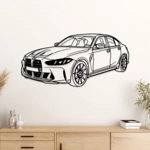 BMW M3 Metal Wall Art, High-Performance Sedan Decor, Modern Garage Sign, Car Enthusiast Gift