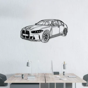 BMW M3 Metal Wall Art, High-Performance Sedan Decor, Modern Garage Sign, Car Enthusiast Gift
