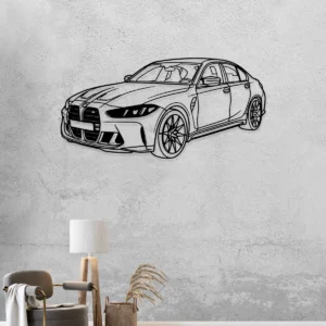 BMW M3 Metal Wall Art, High-Performance Sedan Decor, Modern Garage Sign, Car Enthusiast Gift