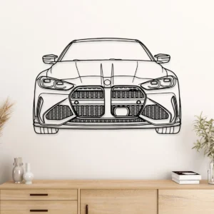 BMW M4 Front Metal Art, Aggressive Sports Car Design, Man Cave Decor, Automotive Fan Gift