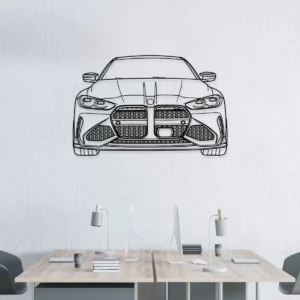 BMW M4 Front Metal Art, Aggressive Sports Car Design, Man Cave Decor, Automotive Fan Gift