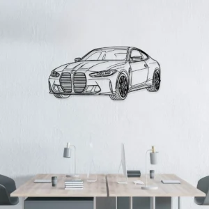 BMW M4 Metal Wall Art, Iconic Sports Car Silhouette, Garage Decor, Driving Enthusiast Gift