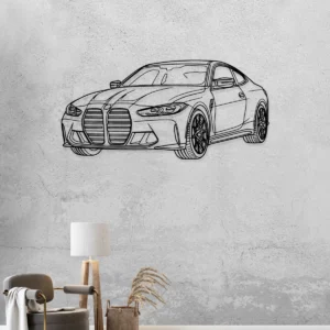 BMW M4 Metal Wall Art, Iconic Sports Car Silhouette, Garage Decor, Driving Enthusiast Gift