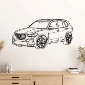 BMW X5 M Metal Art, Dynamic SUV Silhouette, Premium Car Decor, Man Cave Gift