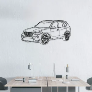 BMW X5 M Metal Art, Dynamic SUV Silhouette, Premium Car Decor, Man Cave Gift