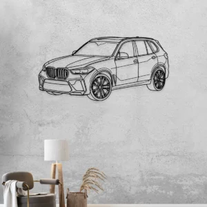 BMW X5 M Metal Art, Dynamic SUV Silhouette, Premium Car Decor, Man Cave Gift