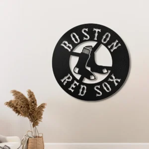 Boston Red Sox Metal Logo Art, Iconic MLB Team Decor, LED Game Room Sign, Baseball Fan Gift