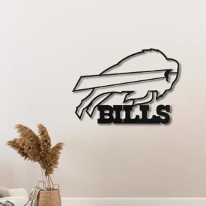 Buffalo Bills Metal Logo Art, Dynamic NFL Team Decor, LED Game Room Sign, Bills Mafia Gift