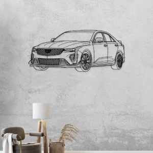 Cadillac CT4 V Blackwing Metal Art, Performance Sedan Wall Decor, Luxury Car Enthusiast Gift, Man Cave Statement Piece