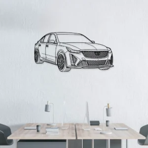 Cadillac CT5 V Blackwing Metal Art, Luxury Sedan Silhouette, Garage Man Cave Sign, Car Enthusiast Gift