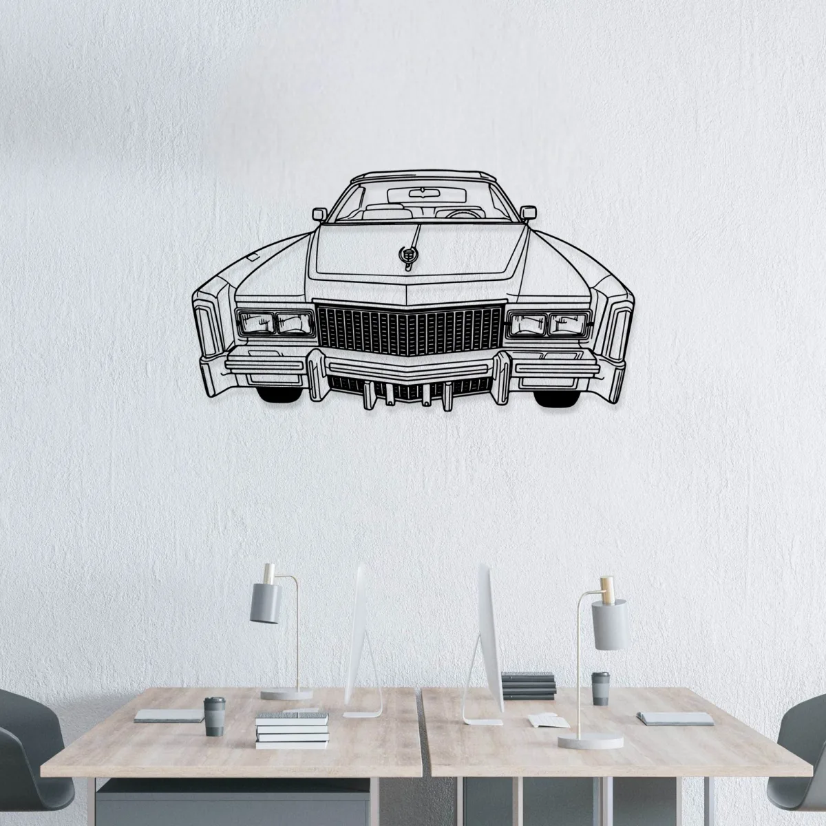Vintage American car wall art Cadillac Eldorado design