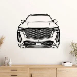 Cadillac Escalade V Front Art, Bold SUV Metal Decor, Automotive Enthusiast Gift, Modern Garage Sign
