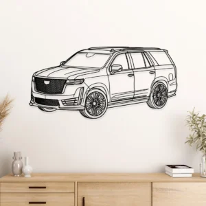 Cadillac Escalade V Metal Art, Luxury SUV Silhouette Decor, Garage Man Cave Sign, Car Enthusiast Gift