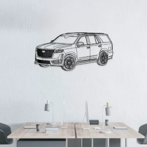 Cadillac Escalade V Metal Art, Luxury SUV Silhouette Decor, Garage Man Cave Sign, Car Enthusiast Gift