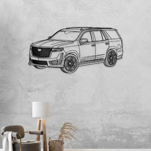 Cadillac Escalade V Metal Art, Luxury SUV Silhouette Decor, Garage Man Cave Sign, Car Enthusiast Gift