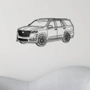 Cadillac Escalade V Metal Art, Luxury SUV Silhouette Decor, Garage Man Cave Sign, Car Enthusiast Gift
