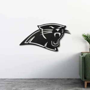 Carolina Panthers Metal Logo Art, Dynamic NFL Team Decor, LED Game Room Sign, Football Fan Gift