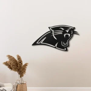 Carolina Panthers Metal Logo Art, Dynamic NFL Team Decor, LED Game Room Sign, Football Fan Gift